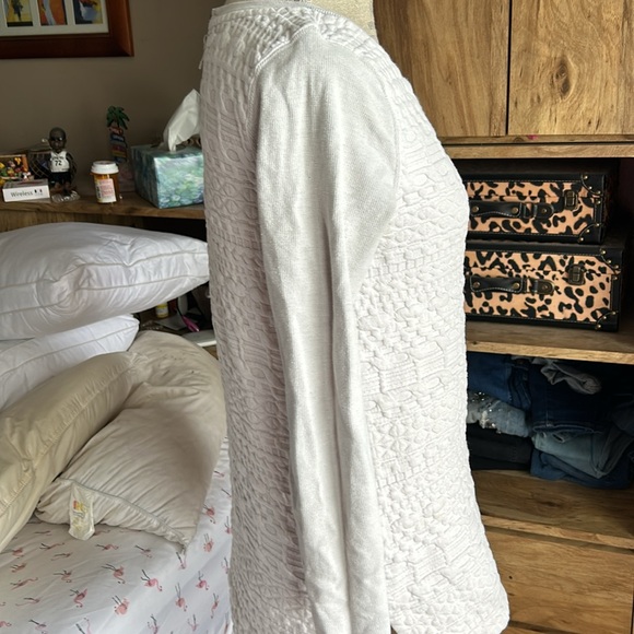 Merona Gray & White Tunic Shirt - Small - Picture 2 of 5